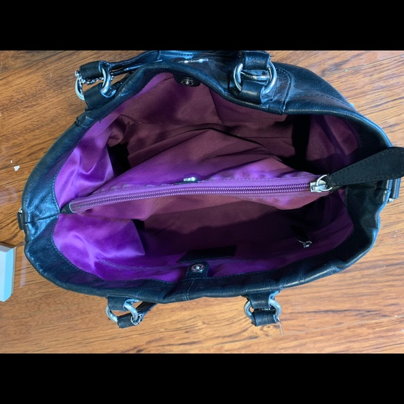 Spacious Black Coach Purse - Picture 3 of 8